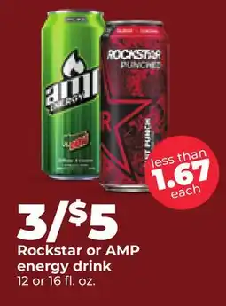 Hy-Vee Rockstar or AMP energy drink offer