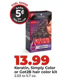 Hy-Vee Keratin, Simply Color or Got2B hair color kit offer