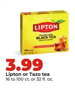 Hy-Vee Lipton or Tazo tea offer