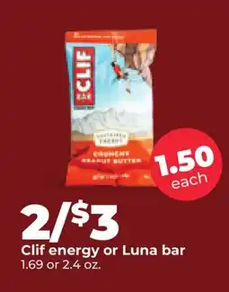 Hy-Vee Clif energy or Luna bar offer