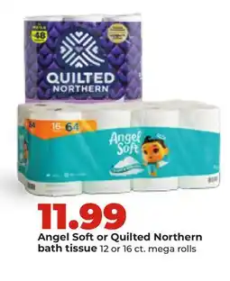 Hy-Vee Angel Soft or Quilted Northern bath tissue offer
