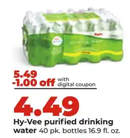 Hy-Vee Hy-Vee purified drinking water offer