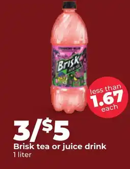 Hy-Vee Brisk tea or juice drink offer