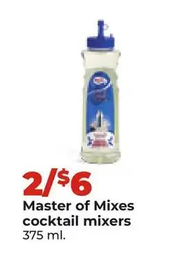 Hy-Vee Master of Mixes cocktail mixers offer