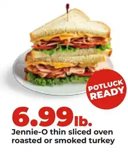 Hy-Vee Jennie-O thin sliced oven roasted or smoked turkey offer