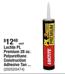 The Home Depot Loctite PL Premium 28 oz. Polyurethane Construction Adhesive Tan Cartridge (each) offer