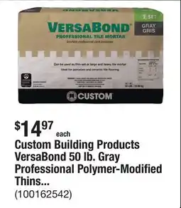 The Home Depot Custom Building Products VersaBond 50 lb. Gray Professional Polymer-Modified Thinset Mortar offer