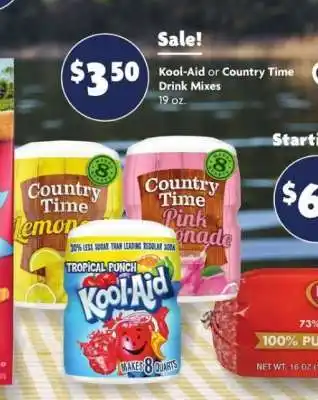 Kool-Aid or Country Time Drink Mixes