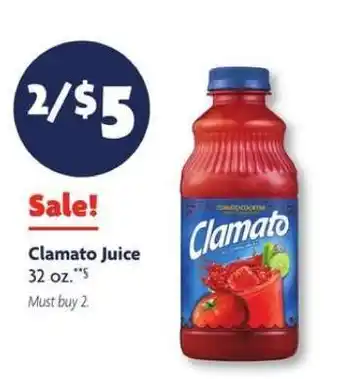 Family Dollar Clamato Juice offer