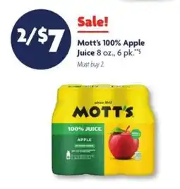 Family Dollar Mott's 100% Apple Juice offer