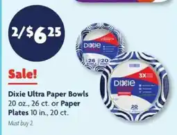 Family Dollar Dixie Ultra Paper Bowls or Plates offer