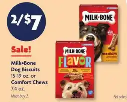 Family Dollar Milk-Bone Dog Biscuits or Comfort Chews offer