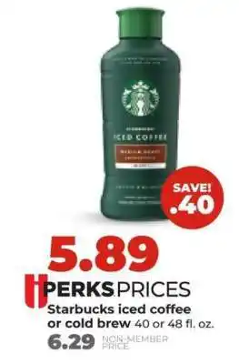 Hy-Vee Starbucks iced coffee or cold brew offer