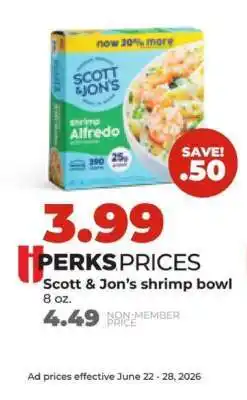 Hy-Vee Scott & Jon's shrimp bowl offer