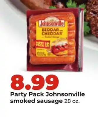 Hy-Vee Party Pack Johnsonville Smoked Sausage offer