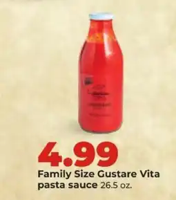 Hy-Vee Family Size Gustare Vita pasta sauce offer