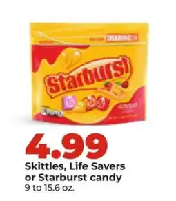 Hy-Vee Skittles, Life Savers or Starburst candy offer