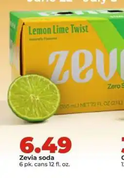 Hy-Vee Zevia Soda offer