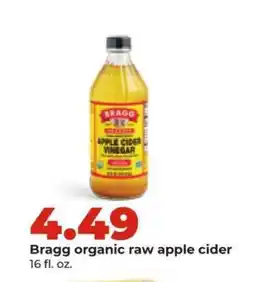 Hy-Vee Bragg organic raw apple cider offer