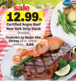 Meijer Certified Angus Beef New York Strip Steak offer