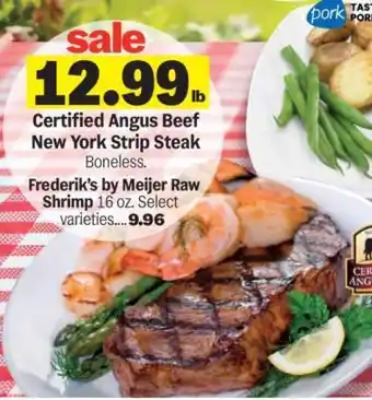 Meijer Certified Angus Beef New York Strip Steak offer