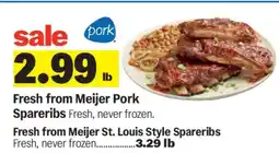 Meijer Fresh from Meijer Pork Spareribs offer
