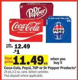 Meijer Coca-Cola, Pepsi, 7UP or Dr Pepper Products offer