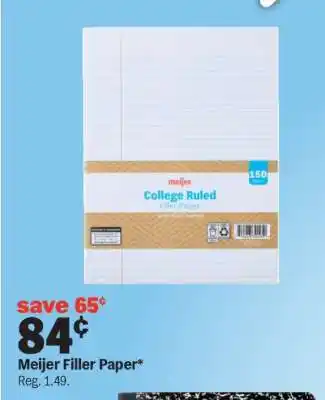 Meijer Filler Paper