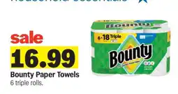 Meijer Bounty Paper Towels offer