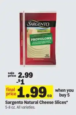 Meijer Sargento Natural Cheese Slices offer