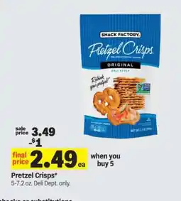 Meijer Pretzel Crisps offer