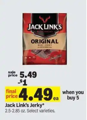 Meijer Jack Link's Jerky offer