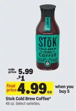 Meijer Stōk Cold Brew Coffee offer