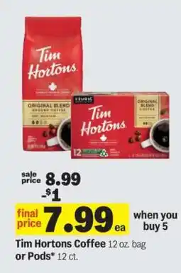 Meijer Tim Hortons Coffee offer