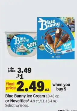 Meijer Blue Bunny Ice Cream Or Novelties offer