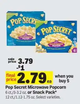 Meijer Pop Secret Microwave Popcorn offer