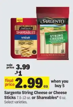 Meijer Sargento String Cheese or Cheese Sticks offer