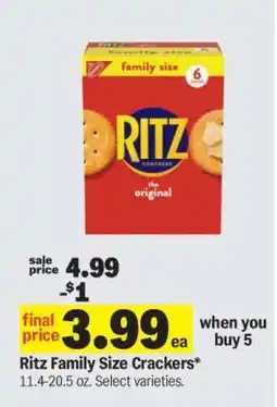 Meijer Ritz Family Size Crackers offer