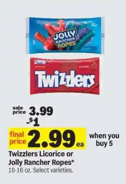Meijer Twizzlers Licorice or Jolly Rancher Ropes offer