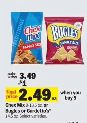 Meijer Chex Mix or Bugles or Gardetto's offer