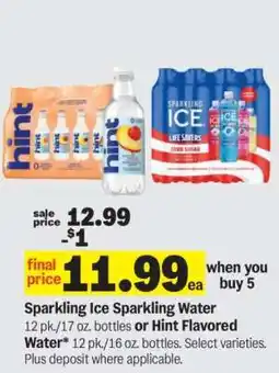 Meijer Sparkling Ice Sparkling Water or Hint Flavored Water offer