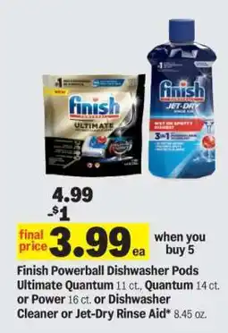 Meijer Finish Powerball Dishwasher Pods or Jet-Dry Rinse Aid offer