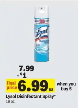 Meijer Lysol Disinfectant Spray offer
