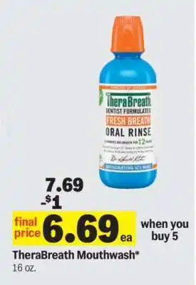 Meijer TheraBreath Mouthwash offer