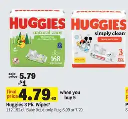 Meijer Huggies 3 Pk. Wipes offer