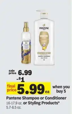 Meijer Pantene Shampoo or Conditioner or Styling Products offer