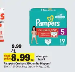 Meijer Pampers Cruisers 360 Jumbo Diapers offer