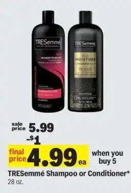 Meijer Tresemme Shampoo or Conditioner offer