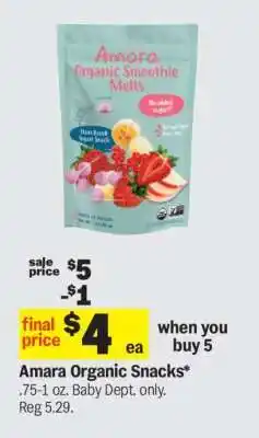 Meijer Amara Organic Snacks offer