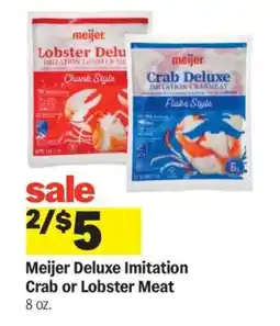 Meijer Meijer Deluxe Imitation Crab or Lobster Meat offer